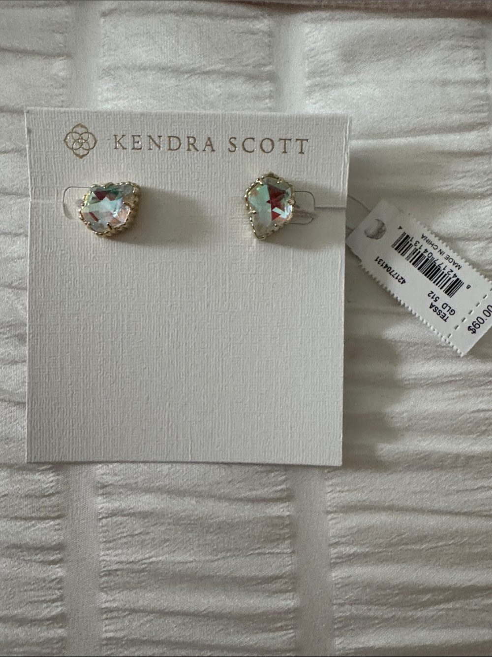 Kendra Scott Iridescent Crystal Studs - Gold